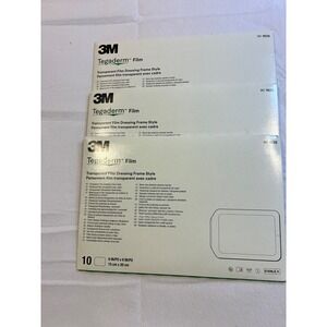 3M Tegaderm 1628 Transparent Film Dressing 6x8 Inch 30 Count 3 Boxes of 10
